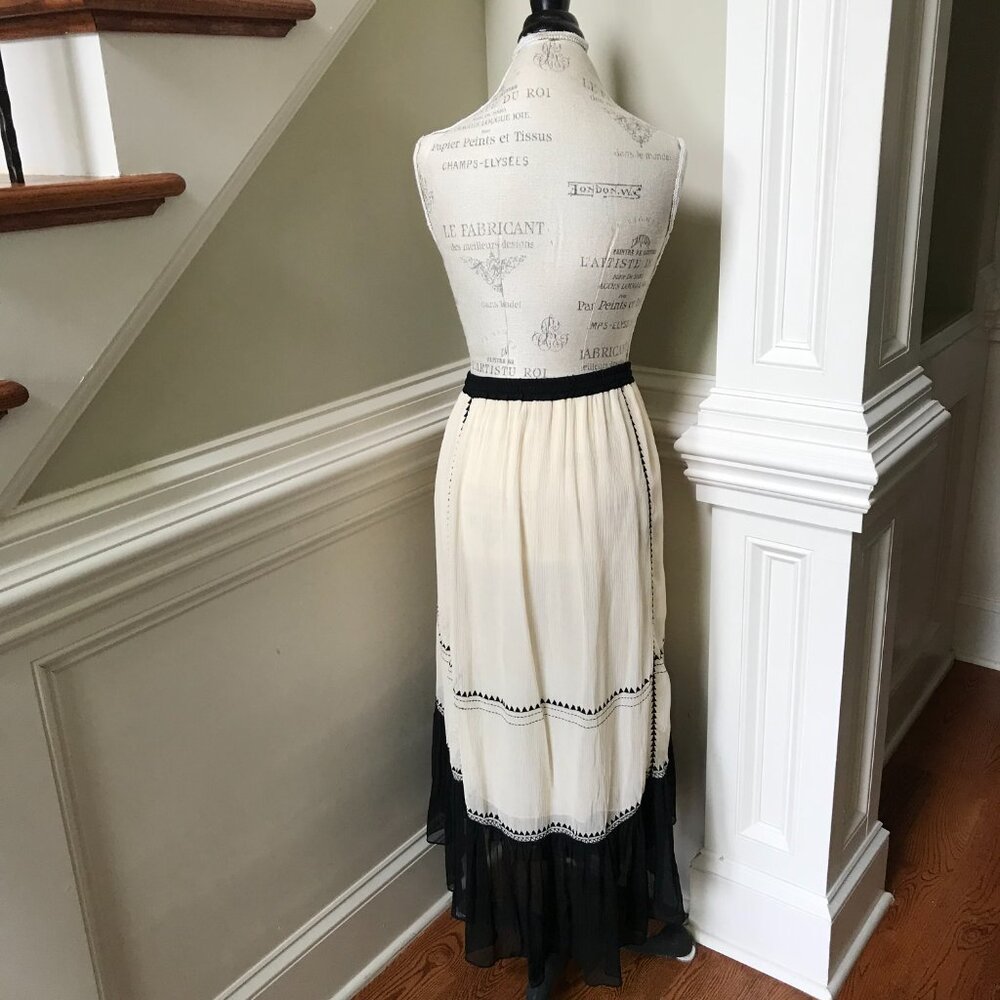 Ulla Johnson Cream and Black Maxi Skirt - Picture 11 of 13